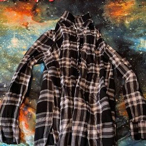 Black and white checkered flannel